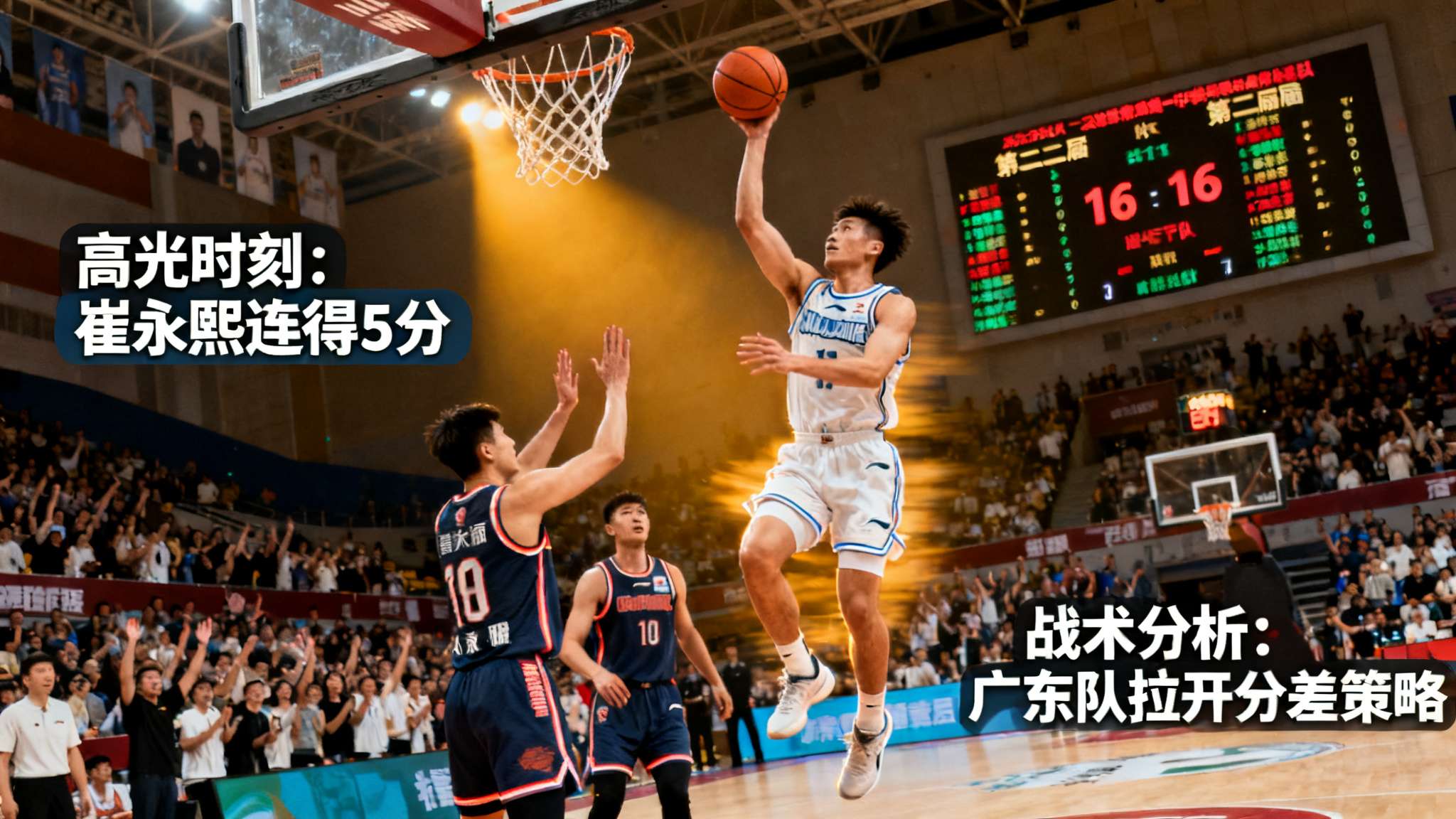 CBA赛场的每一个高光时刻都让球迷为之振奋，尤其在强强对话中，更是检验球队与球员